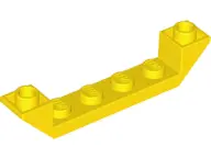 Yellow Slope, Inverted 45 6 x 1 Double with 1 x 4 Cutout
