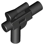 Black Minifigure, Weapon Gun, Blaster SW Small with Scope