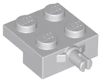 Light Bluish Gray Plate, Modified 2 x 2 with Wheel Holder