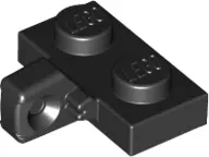 Black Hinge Plate 1 x 2 Locking with 1 Finger on Side (Undetermined Type)