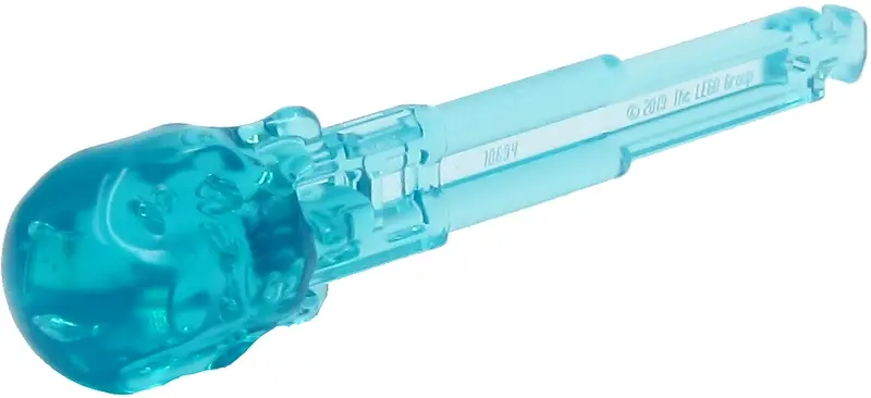 Trans-Light Blue Projectile Arrow, Solid Shaft with  Round End with 4 Notches