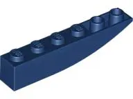 Dark Blue Slope, Curved 6 x 1 Inverted