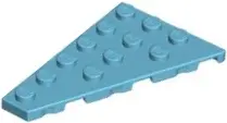 Medium Azure Wedge, Plate 6 x 4 Left