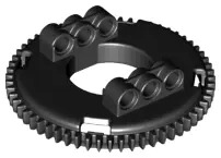 Black Technic Turntable 60 Tooth, Top (Undetermined Type)