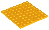 Bright Light Orange Plate 8 x 8