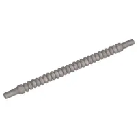 Flat Silver Hose, Flexible Ribbed with 8mm Ends 10L / 8.0cm