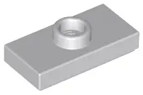 Light Bluish Gray Plate, Modified 1 x 2 with 1 Stud with Groove (Jumper)
