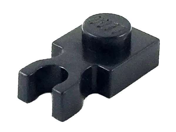 Black Plate, Modified 1 x 1 with U Clip Thick (Vertical Grip)