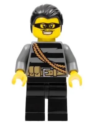 Police - City Burglar, Black Hair, Mask