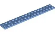 Medium Blue Plate 2 x 16