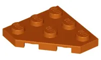 Dark Orange Wedge, Plate 3 x 3 Cut Corner