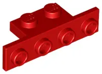 Red Bracket 1 x 2 - 1 x 4