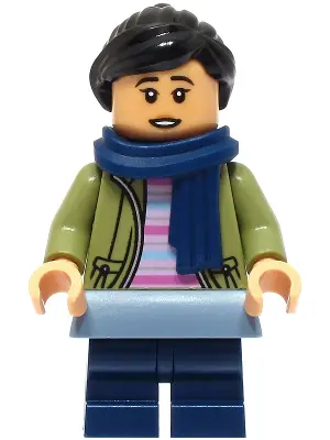 Cho Chang - Olive Green Jacket, Dark Blue Medium Legs