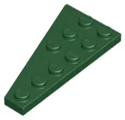 Dark Green Wedge, Plate 6 x 3 Right