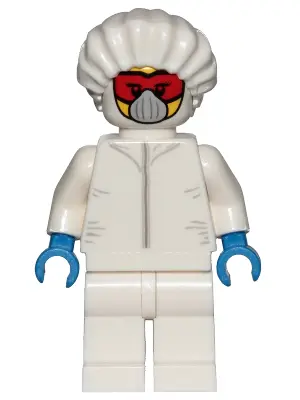Drone Engineer - White Safety Jumpsuit, Red Goggles and White Mask