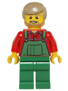 Overalls Farmer Green, Dark Tan Hair and Beard
