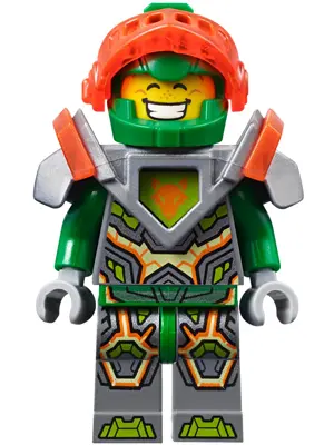 Aaron Fox - Trans-Neon Orange Visor, Flat Silver Armor