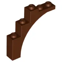 Reddish Brown Arch 1 x 5 x 4 - Irregular Bow, Reinforced Underside