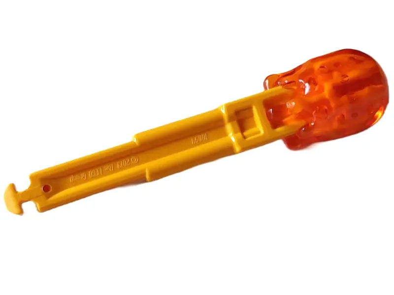Bright Light Orange Projectile Arrow, Solid Shaft with Molded Trans-Orange Round End with 4 Notches 