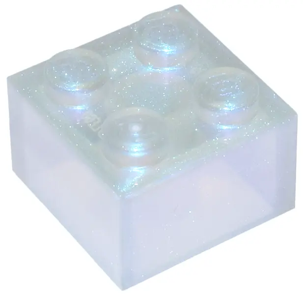 Satin Trans-Clear Brick 2 x 2