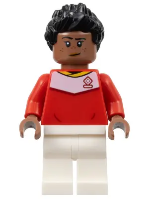 Soccer Spectator - Red Soccer Jersey, White Legs, Black Spiked Hair