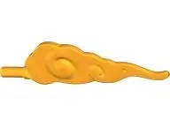 Bright Light Orange Wave Rounded Straight Swirls with Bar End (Cloud / Wind Gusts)