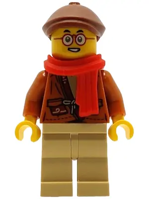 Mr. Tang - Dark Orange Jacket, Reddish Brown Flat Cap