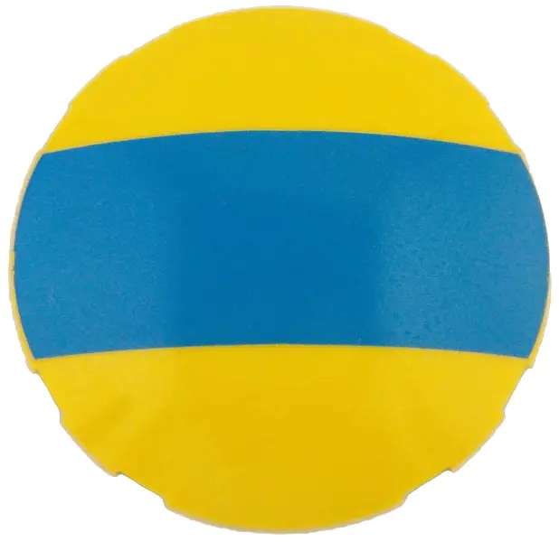 Brick, Round 6 x 6 Dome Top with Dark Azure Stripe Pattern
