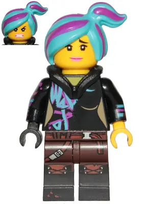 Lucy Wyldstyle with Hood Folded Down, Raised Eyebrows / Furious