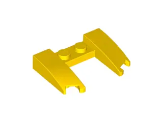 Yellow Wedge 3 x 4 x 2/3 Curved with Cutout