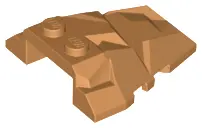 Medium Nougat Wedge 4 x 4 Fractured Polygon Top