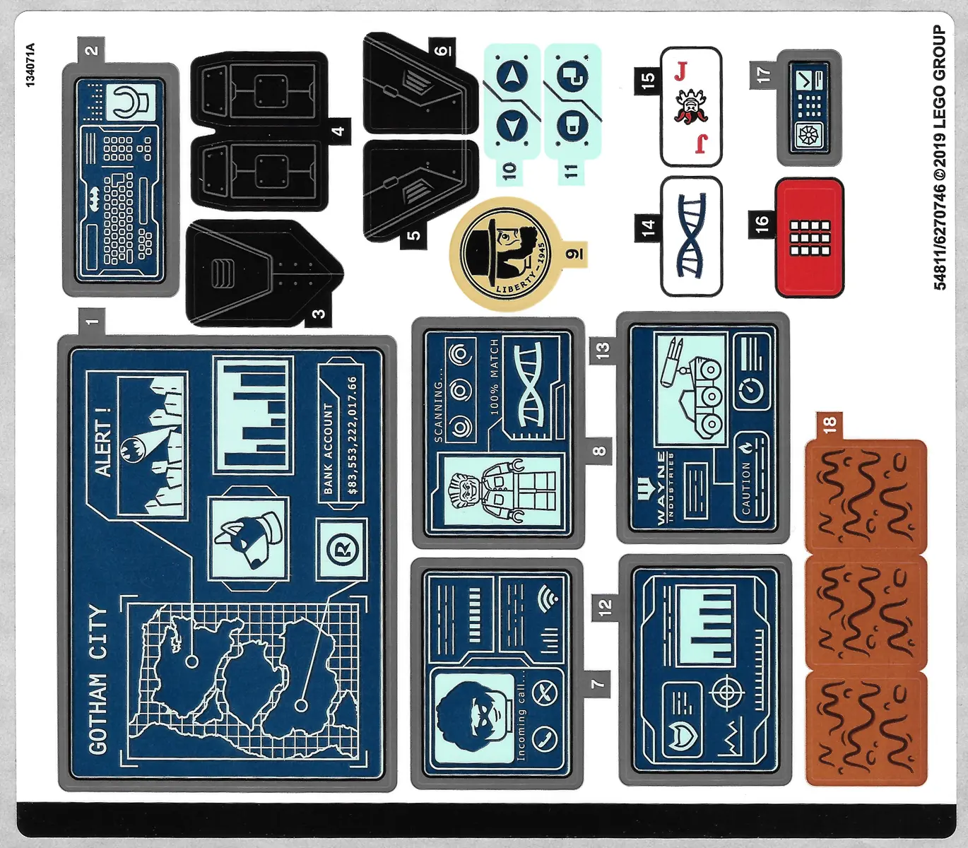 Sticker Sheet for Set 76122 - (54811/6270746)