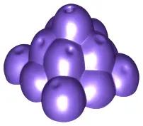 Dark Purple Duplo Fruit Pyramid - Indented Base