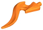Orange Wave Rounded Curved Single with Bar End and Triangular Base (Flame)