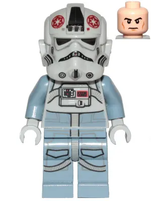 AT-AT Driver - Dark Red Imperial Logo, Cheek Lines, Frown