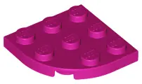 Magenta Plate, Round Corner 3 x 3