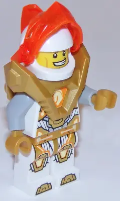 Lance Richmond - Trans-Neon Orange Visor, Pearl Gold Armor
