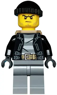 Police - City Bandit Male with Black Stubble and Backpack