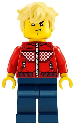 Cooper - Red Racing Jacket, Dark Blue Legs