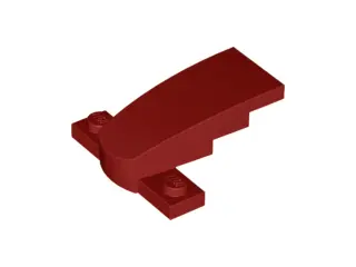Dark Red Wedge 4 x 2 x 1 1/3 with 1 x 4 Base