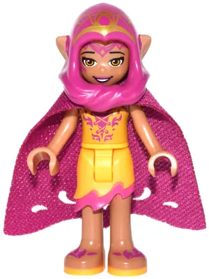 Azari Firedancer - Bright Light Orange with Long Cape and Hood
