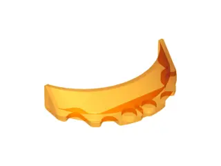 Trans-Orange Windscreen 3 x 6 x 1 Curved