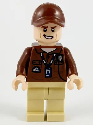 Park Worker - Male, Reddish Brown Shirt and Cap, Tan Legs