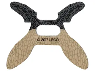 Minifigure Wings Insect Collapsed with Center Opening with Webbed Pattern