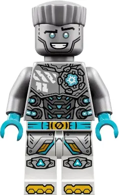 Zane - Dragons Rising, Flat Silver Torso, Smile