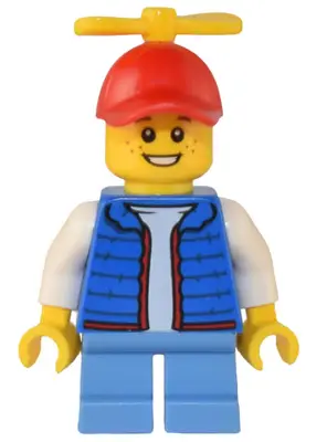 Billy - Blue Vest, Tiny Yellow Propeller