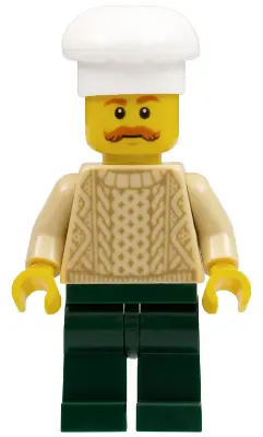 Chef - Tan Knit Sweater, Dark Green Legs, Bushy Moustache