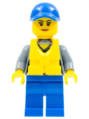 Coast Guard City - Female Crew Member, Blue Cap with Life Jacket