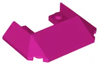 Magenta Wedge 6 x 4 Cutout (Train Roof) with 5 Large Bottom Tubes