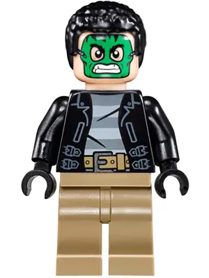 Masked Robber - Green Mask, Striped Shirt